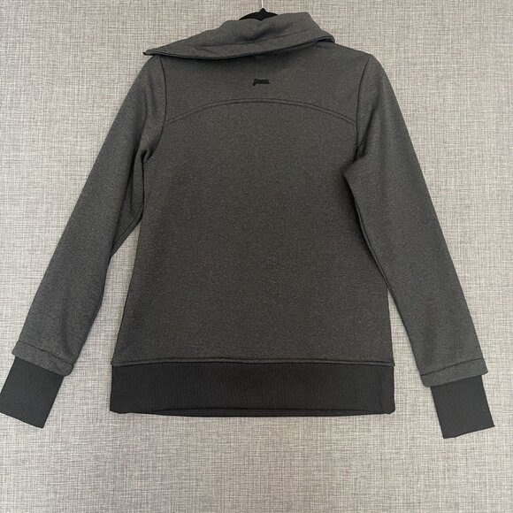 Penn Sport Sweater Womens Medium Turtle Neck Zip Tennis Heather Grey - Picture 16 of 16